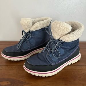 Sorrel Cozy Carnival Snow Winter Boot Blue Women’s 9